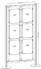 Free standing frames 6 A3 portrait